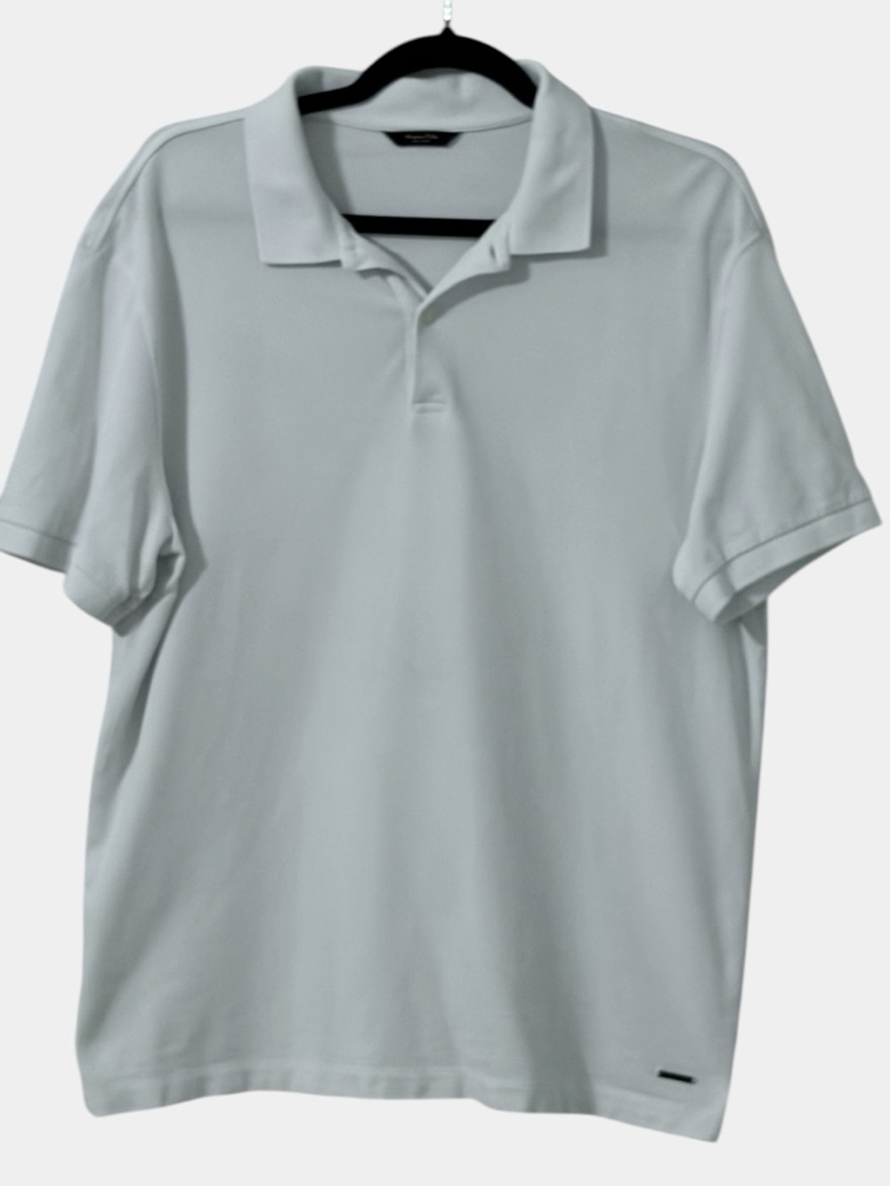 Massimo Dutti White Polo Shirt Men’s Short Sleeve Classic Minimalist